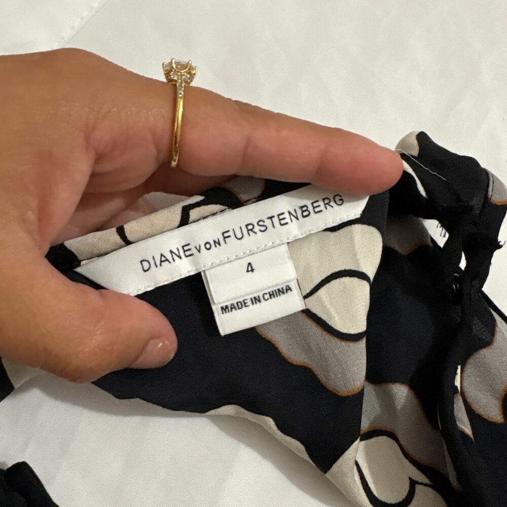 Diane Von Furstenberg Womens 4 Shancy Spaghetti Strap Jumpsuit Floral Silk - Picture 10 of 14